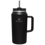 Splash-Resistant FlowState The Quencher H2.0 Flowstate Tumbler D033Q - Double-Wall Vacuum Insulated Travel Tumbler with Straw - Black