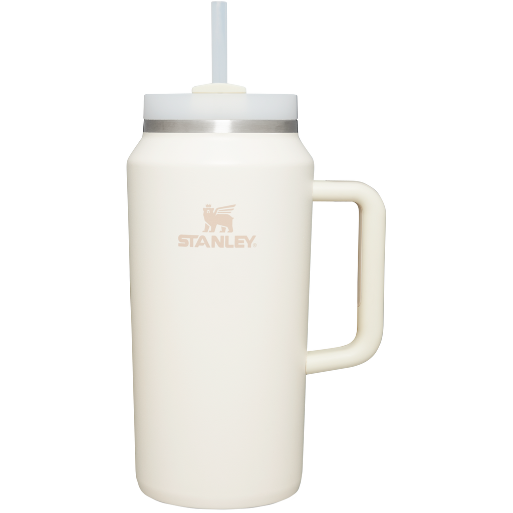 Insulated Travel The Quencher H2.0 Flowstate Tumbler D365U - 40oz Large Capacity Car-Cup Friendly Quencher - Cream