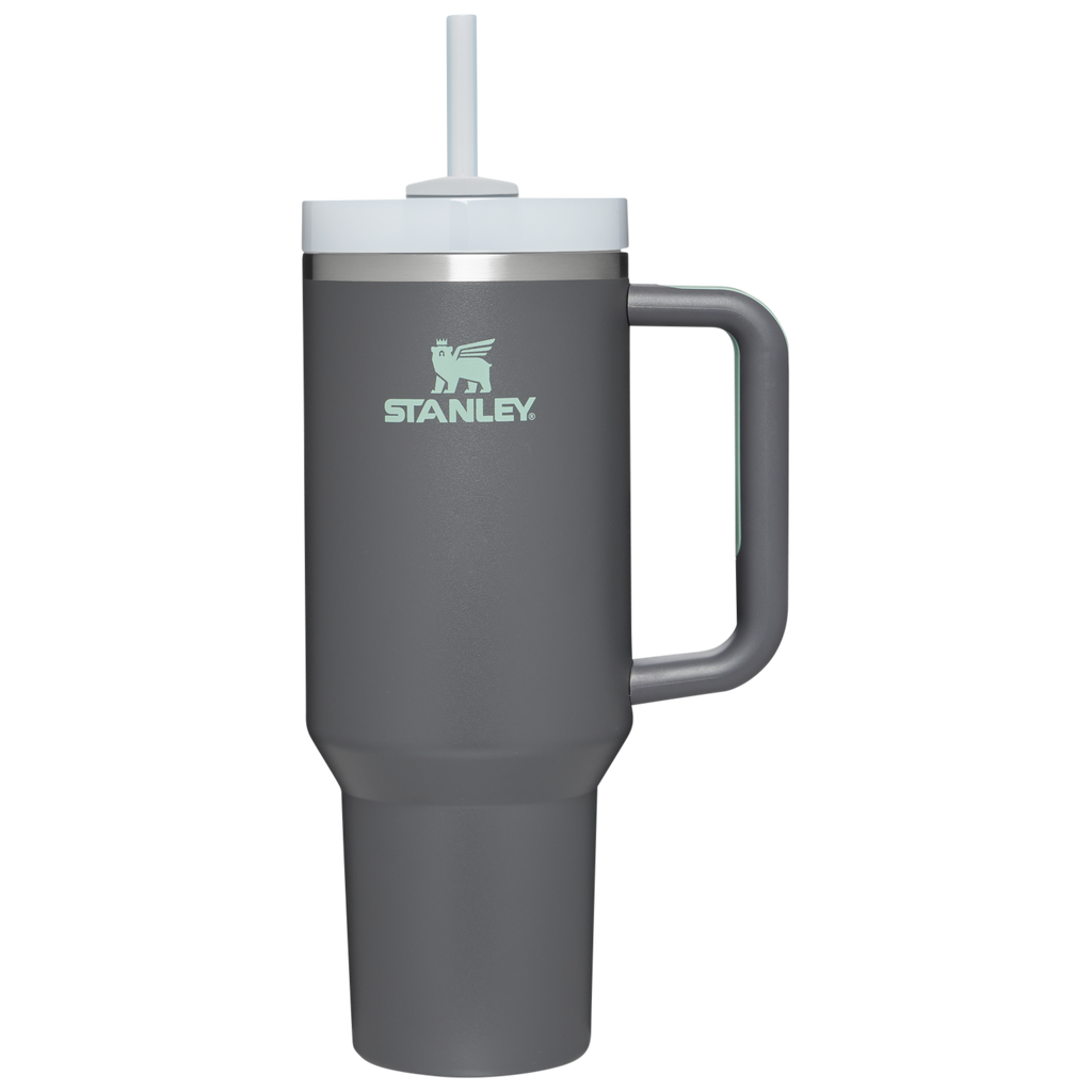 Splash-Resistant FlowState The Quencher H2.0 Flowstate Tumbler  | Stanley Create D332L - Premium Stainless Steel Straw Cup for All-Day Hydration - Charcoal