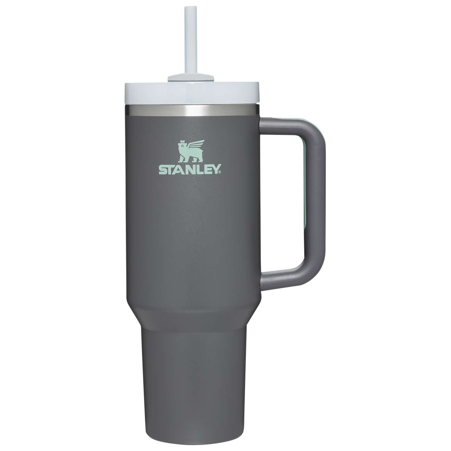 Splash-Resistant FlowState The Quencher H2.0 Flowstate Tumbler  | Stanley Create D332L - Premium Stainless Steel Straw Cup for All-Day Hydration - Charcoal