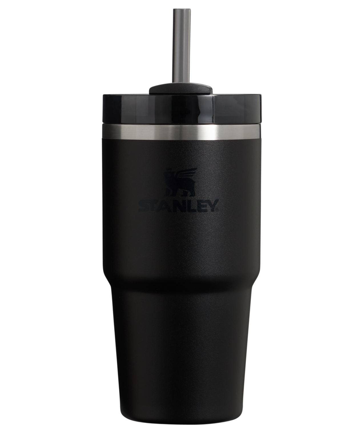 Car-Cup Friendly The Quencher H2.0 Flowstate Tumbler | Stanley Create D330L - Double-Wall Vacuum Insulated Travel Tumbler with Straw - Black 2.0