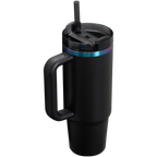 Car-Cup Friendly The Black Chroma Quencher H2.0 Flowstate Tumbler D107W - Premium Stainless Steel Straw Cup for All-Day Hydration Detail