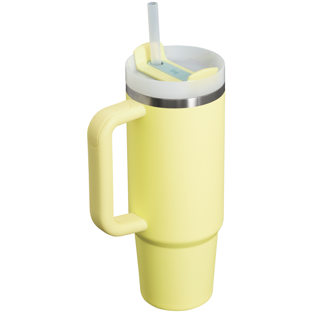 Insulated Travel The Quencher H2.0 Flowstate Tumbler | Stanley Create D331C - Double-Wall Vacuum Insulated Travel Tumbler with Straw Detail