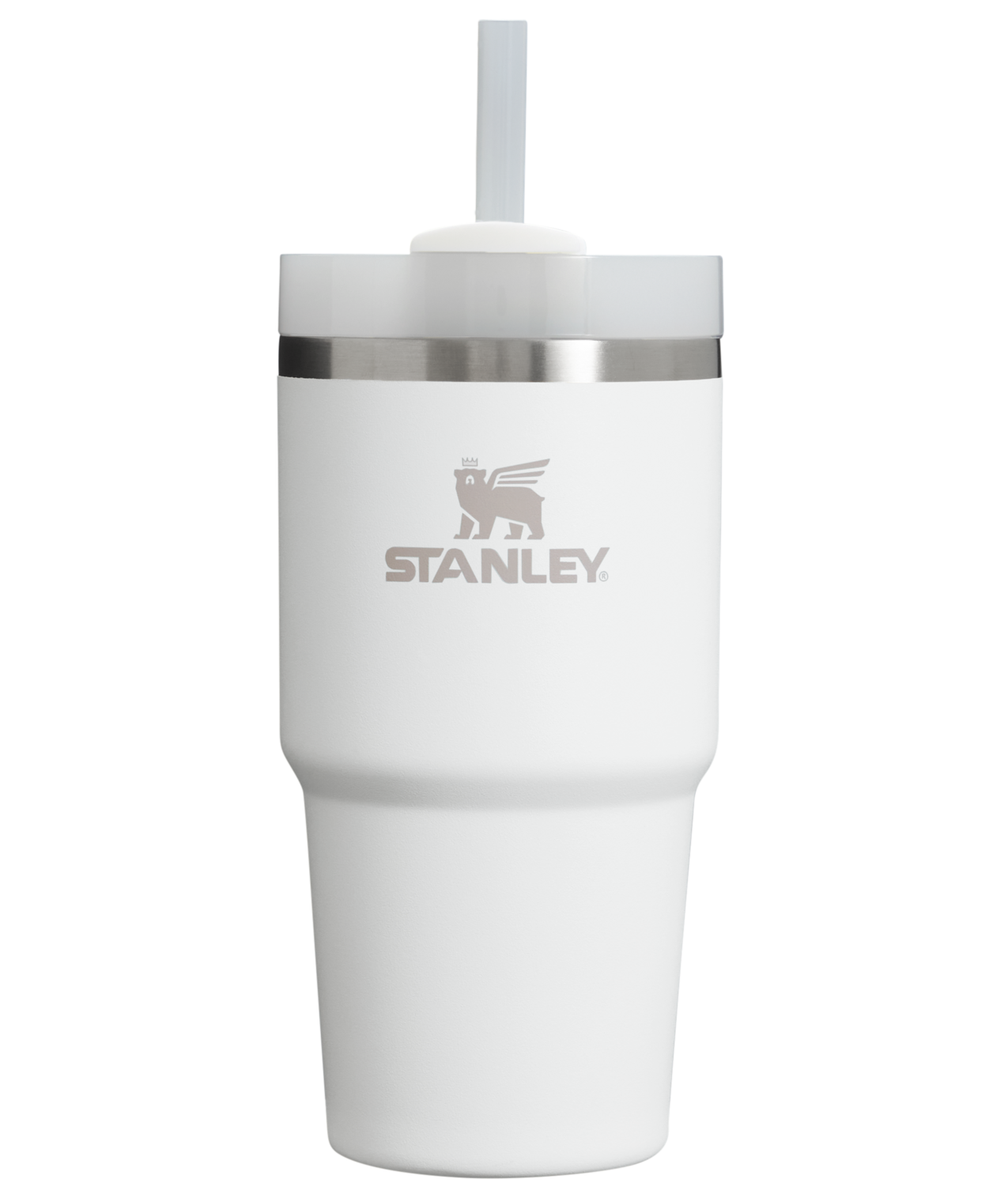 Car-Cup Friendly The Quencher H2.0 Flowstate Tumbler | Stanley Create D330L - Double-Wall Vacuum Insulated Travel Tumbler with Straw - Frost