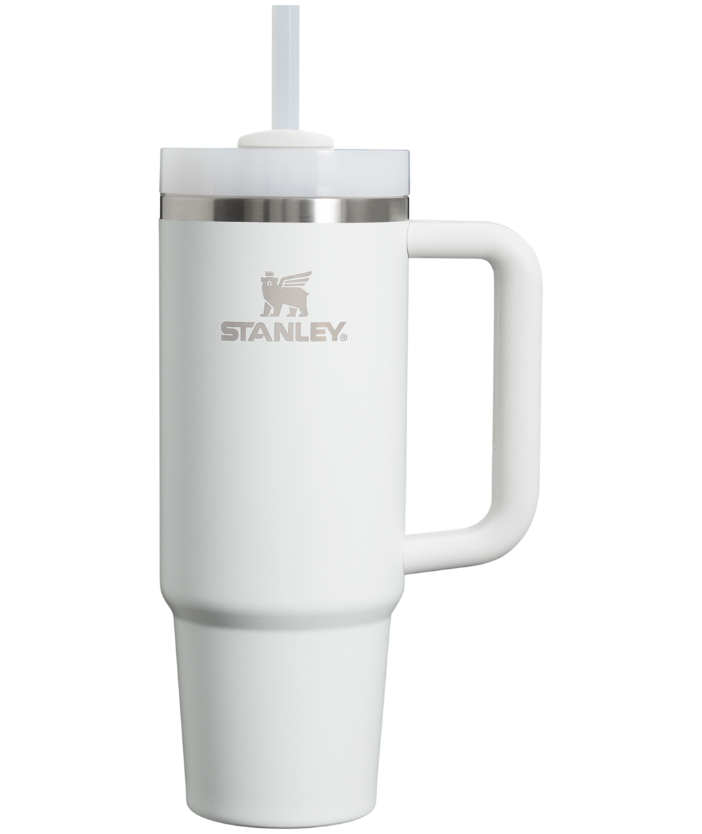 Insulated Travel The Quencher H2.0 Flowstate Tumbler | Stanley Create D331C - Double-Wall Vacuum Insulated Travel Tumbler with Straw - Frost