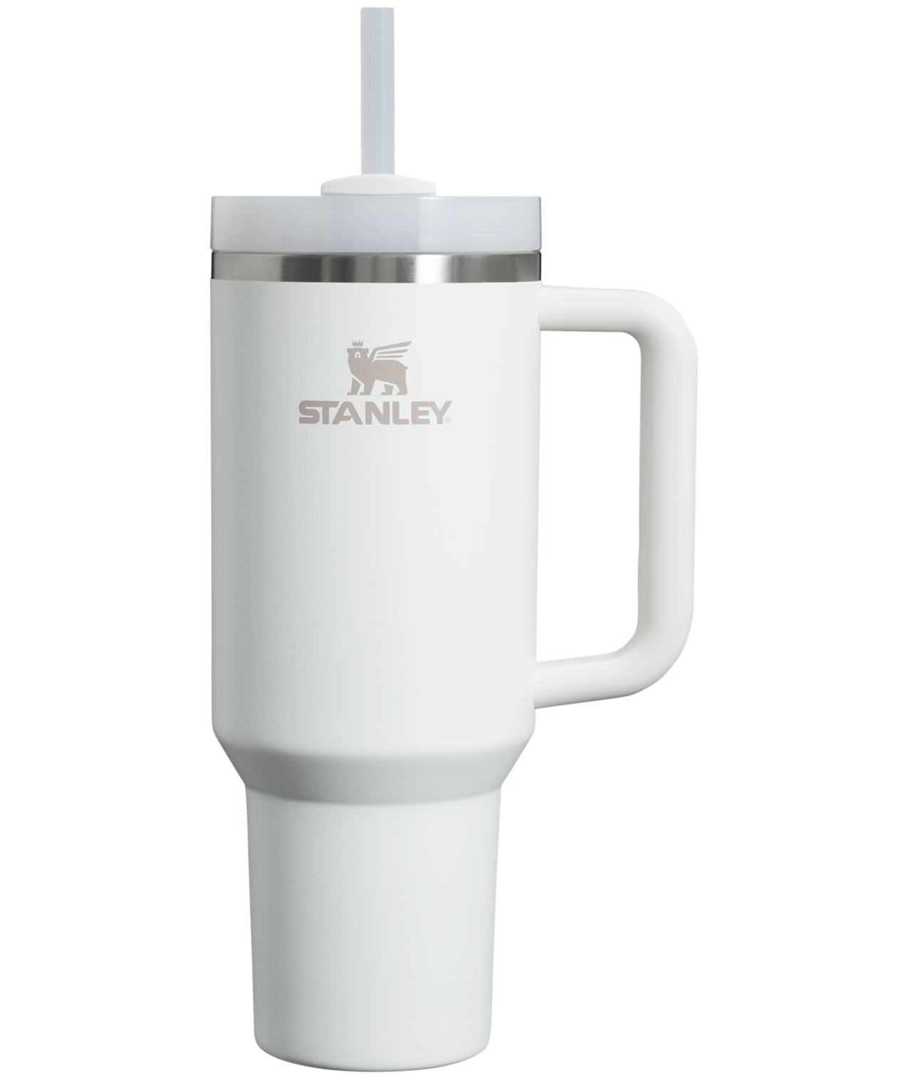 Splash-Resistant FlowState The Quencher H2.0 Flowstate Tumbler  | Stanley Create D332L - Premium Stainless Steel Straw Cup for All-Day Hydration - Frost