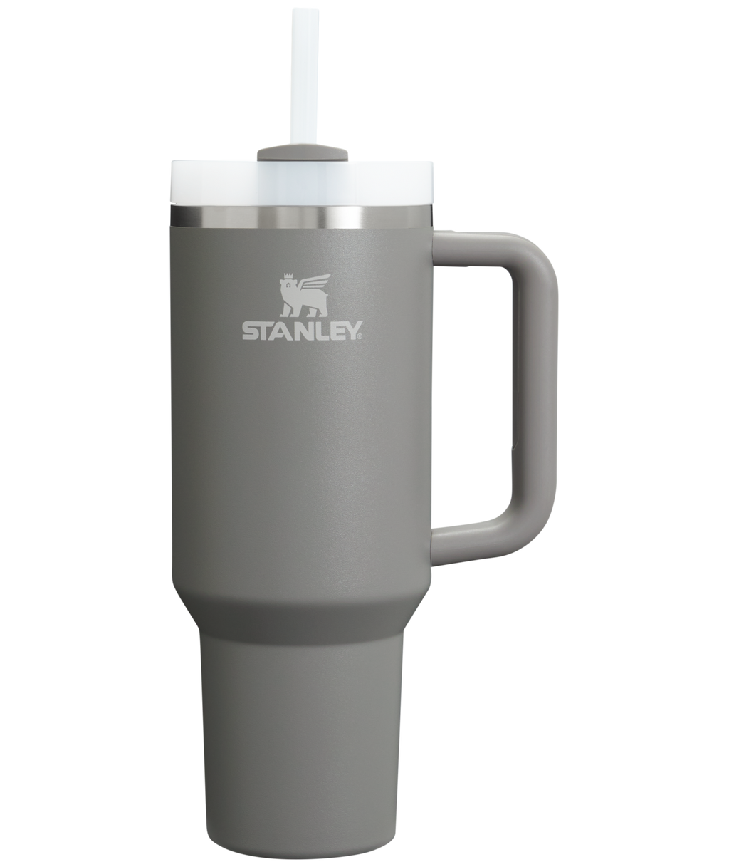 Splash-Resistant FlowState The Quencher H2.0 Flowstate Tumbler  | Stanley Create D332L - Premium Stainless Steel Straw Cup for All-Day Hydration - Stone