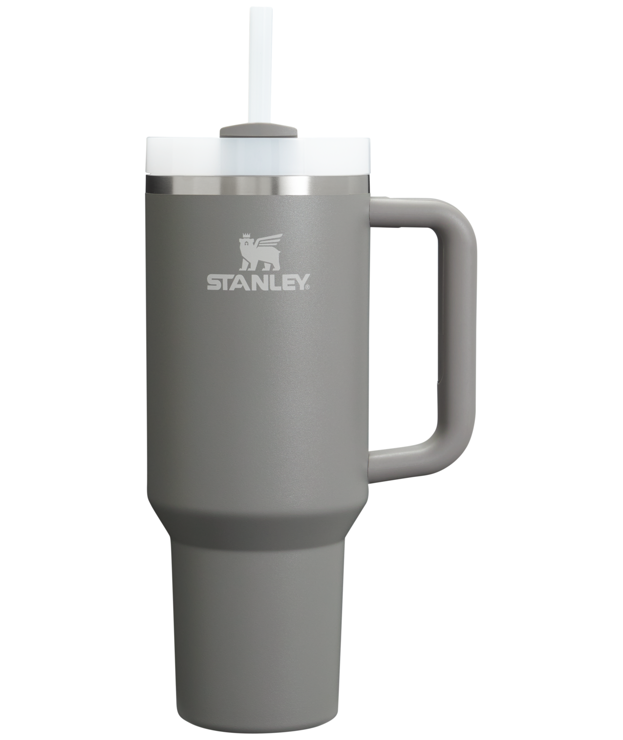 Splash-Resistant FlowState The Quencher H2.0 Flowstate Tumbler  | Stanley Create D332L - Premium Stainless Steel Straw Cup for All-Day Hydration - Stone