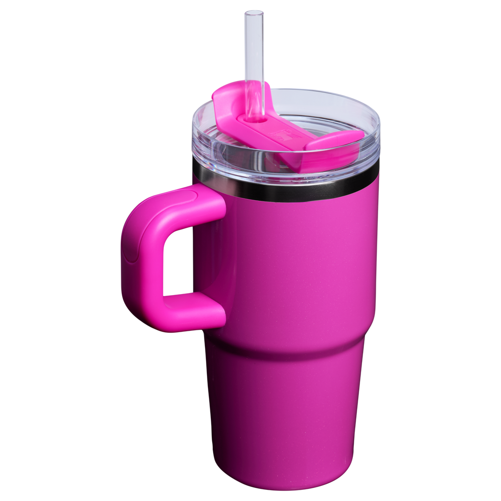 Double-Wall Vacuum The Quencher H2.O Flowstate Tumbler with Handle | Stanley Create D309N - Double-Wall Vacuum Insulated Travel Tumbler with Straw Detail