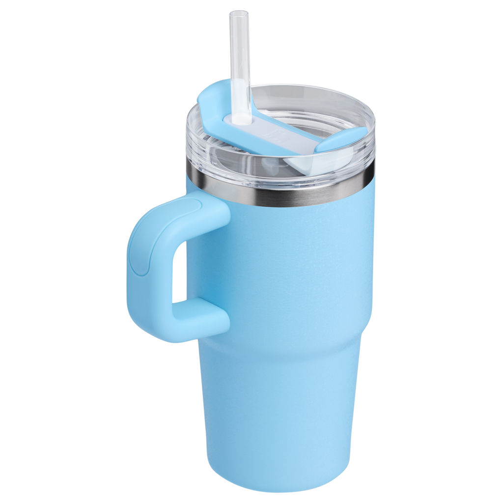 Double-Wall Vacuum The Quencher H2.O Flowstate Tumbler with Handle | Stanley Create D309N - Double-Wall Vacuum Insulated Travel Tumbler with Straw Detail