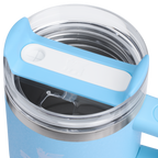 Double-Wall Vacuum The Quencher H2.O Flowstate Tumbler with Handle | Stanley Create D309N - Double-Wall Vacuum Insulated Travel Tumbler with Straw Detail
