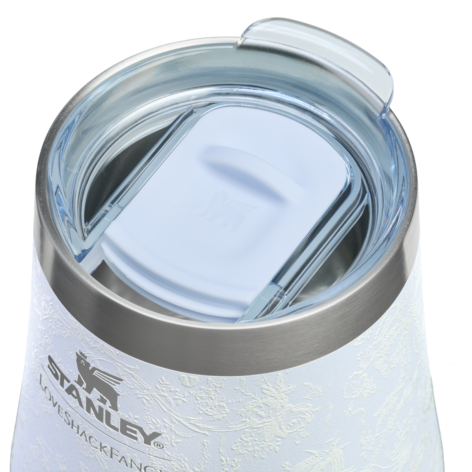 Shatterproof Luxury Stanley 1913 x LoveShackFancy Holiday Reserve Wine Tumbler D204X - Shatterproof Flavor-Preserving Cocktail Tumbler with Lid Detail