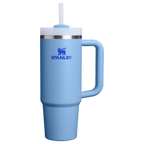 Insulated Travel The Quencher H2.0 Flowstate Tumbler | Stanley Create D331C - Double-Wall Vacuum Insulated Travel Tumbler with Straw - Blue Sky