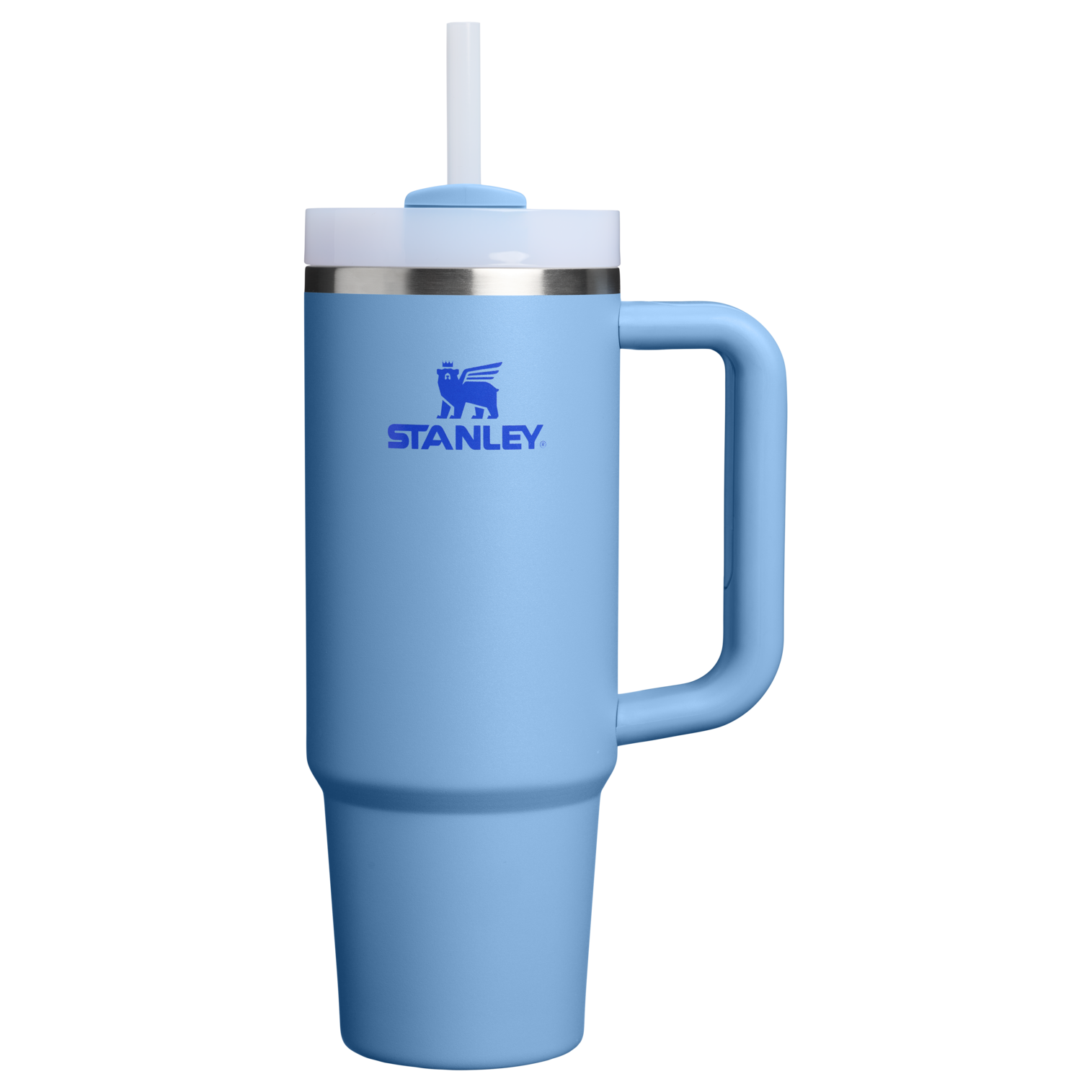 Insulated Travel The Quencher H2.0 Flowstate Tumbler | Stanley Create D331C - Double-Wall Vacuum Insulated Travel Tumbler with Straw - Blue Sky