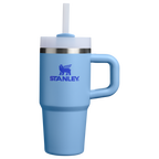 Large Capacity The Quencher H2.O Flowstate Tumbler | Stanley Create D291F - Premium Stainless Steel Straw Cup for All-Day Hydration - Blue Sky