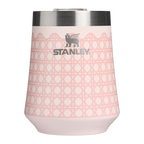 Vacuum Insulated Wine The Reserve Wine Tumbler D352C - Reserve Collection Stainless Steel Whiskey Cup - Rose Quartz Rattan