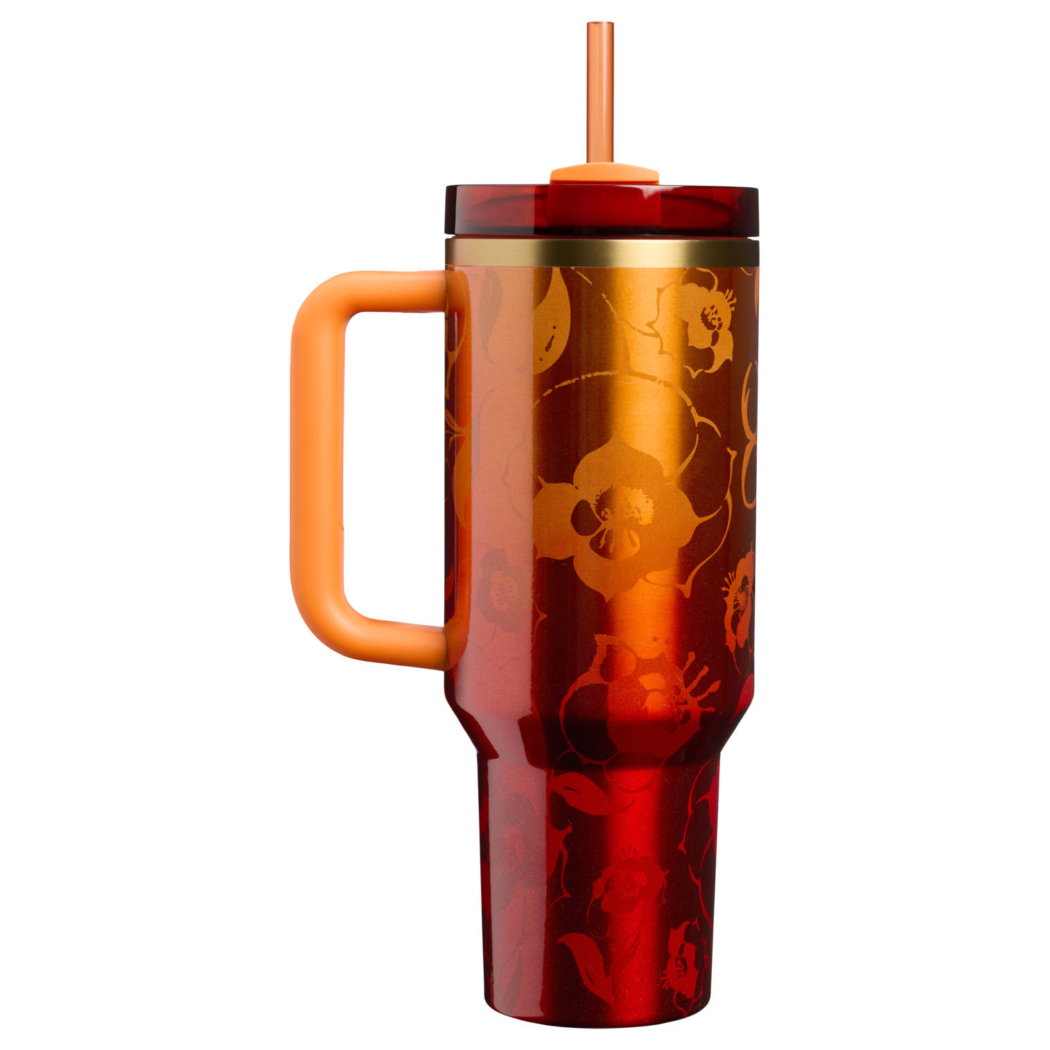 Insulated Travel The Stanley 1913 x Karol G Quencher H2.0 Flowstate Tumbler D275T - Double-Wall Vacuum Insulated Travel Tumbler with Straw Detail