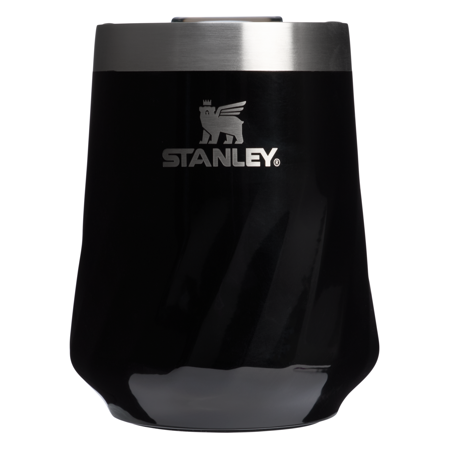 Premium Matte The Textured Reserve Wine Tumbler D141Z - Shatterproof Flavor-Preserving Cocktail Tumbler with Lid - Black Gloss