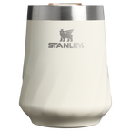 Premium Matte The Textured Reserve Wine Tumbler D141Z - Shatterproof Flavor-Preserving Cocktail Tumbler with Lid - Cream Gloss