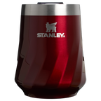 Premium Matte The Textured Reserve Wine Tumbler D141Z - Shatterproof Flavor-Preserving Cocktail Tumbler with Lid - Garnet Shine