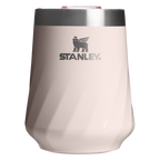 Premium Matte The Textured Reserve Wine Tumbler D141Z - Shatterproof Flavor-Preserving Cocktail Tumbler with Lid - Rose Quartz Gloss