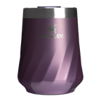 Premium Matte The Textured Reserve Wine Tumbler D141Z - Shatterproof Flavor-Preserving Cocktail Tumbler with Lid - Wisteria Shine