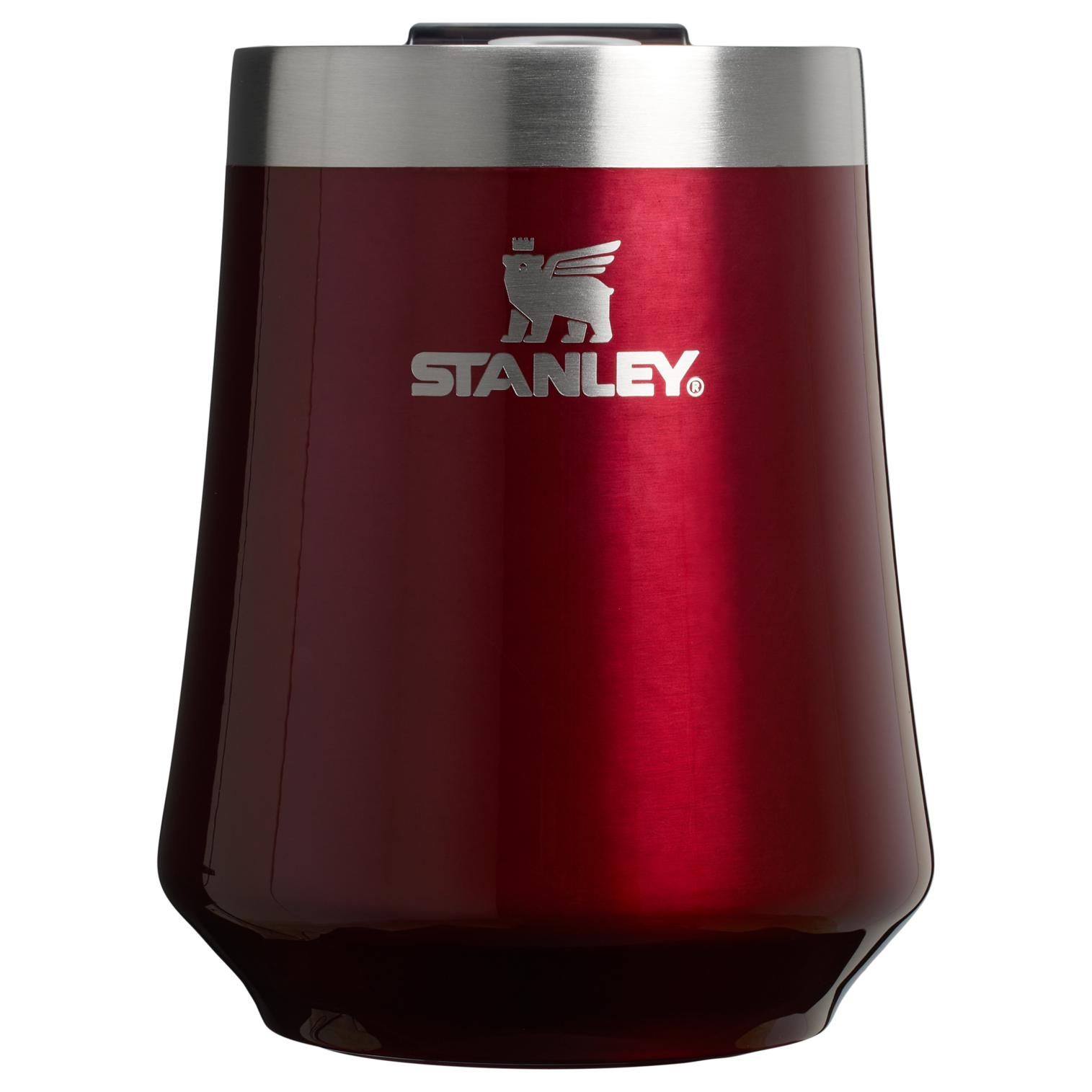 Vacuum Insulated Wine The Reserve Wine Tumbler | Stanley Create D302P - Premium Insulated Egg-Shaped Wine Glass for Outdoors - Garnet Shine