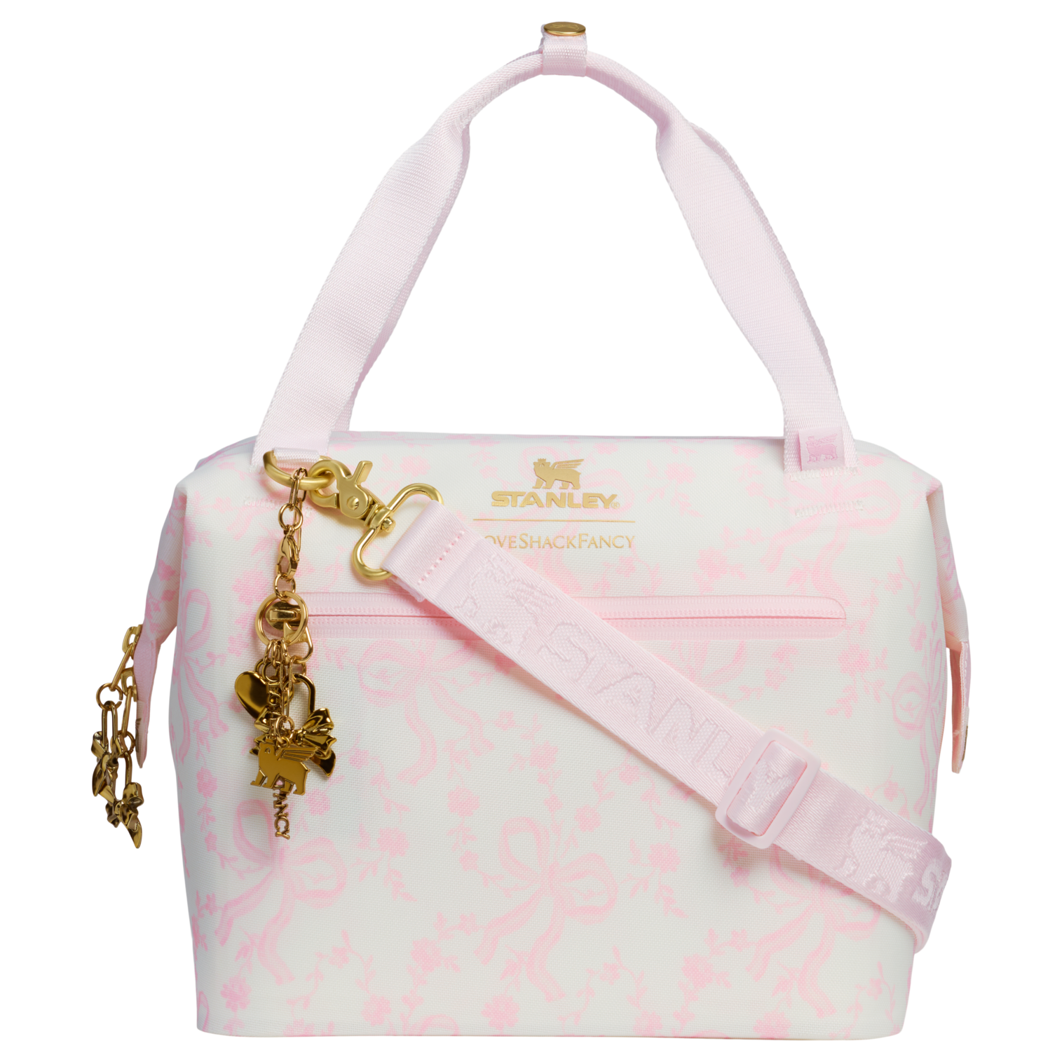Ice-Retention Stanley 1913 x LoveShackFancy Holiday All Day Julienne Mini Cooler D194V - Leak-Proof Insulated Mini Cooler Bag for Lunch - Coquette Bow Winter Ice