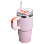 Double-Wall Vacuum The Quencher H2.O Flowstate Tumbler with Handle | Stanley Create D309N - Double-Wall Vacuum Insulated Travel Tumbler with Straw Detail
