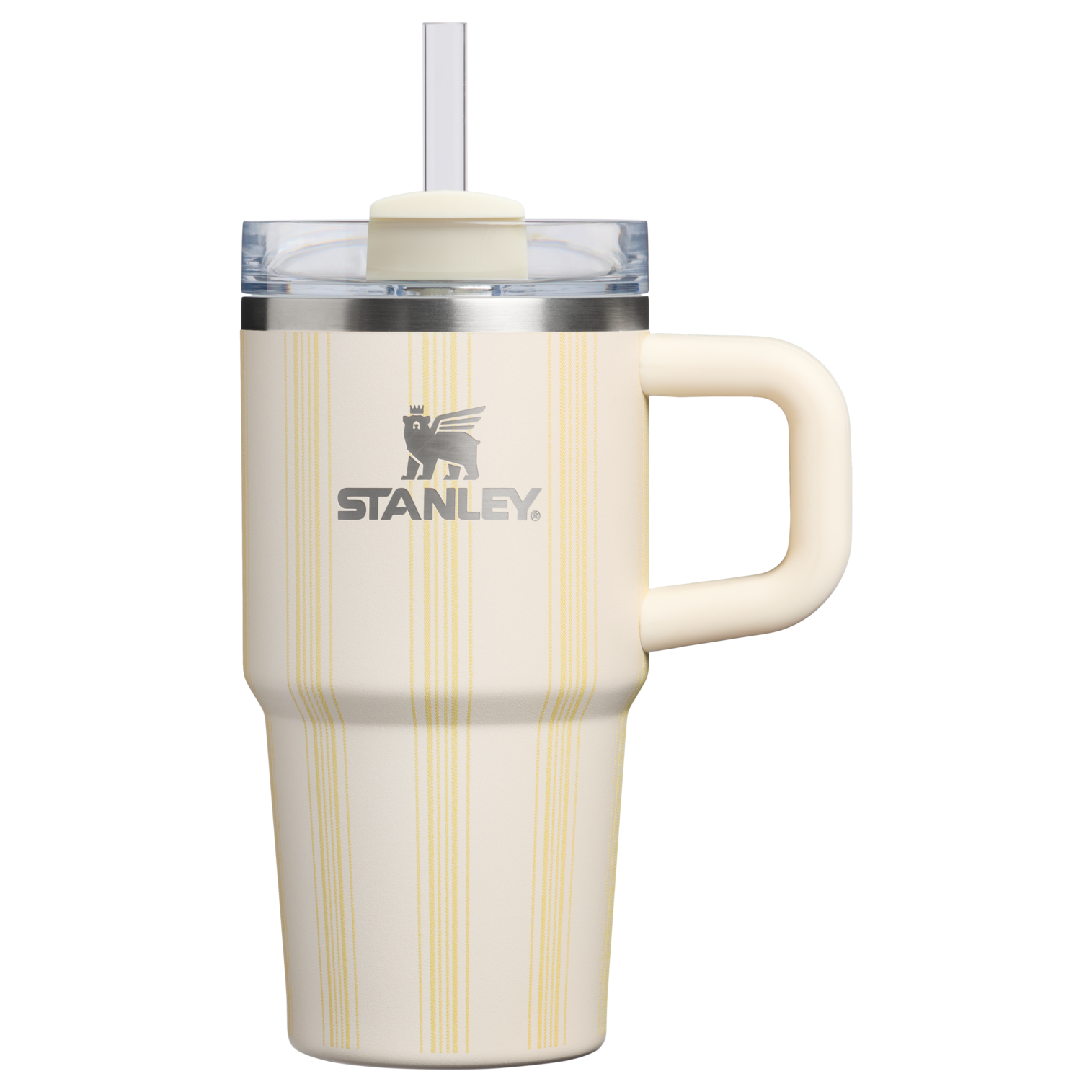 Large Capacity The Quencher H2.0 Flowstate Tumbler D344H - 40oz Large Capacity Car-Cup Friendly Quencher - Cream Picnic Stripe