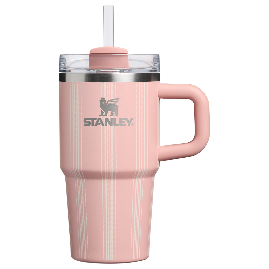 Large Capacity The Quencher H2.0 Flowstate Tumbler D344H - 40oz Large Capacity Car-Cup Friendly Quencher - Peach Rose Picnic Stripe