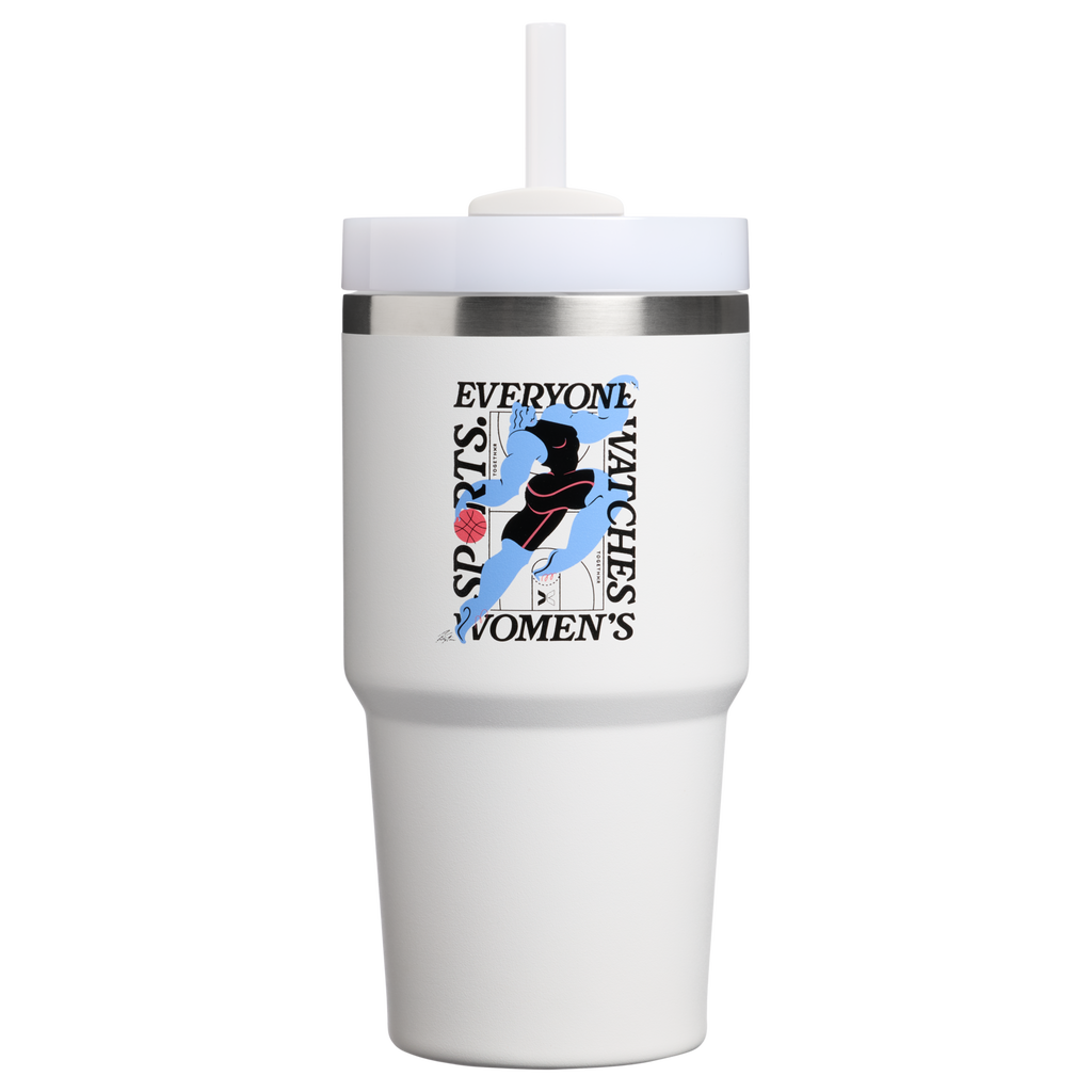 Double-Wall Vacuum The Quencher H2.0 Flowstate Tumbler D341T - Double-Wall Vacuum Insulated Travel Tumbler with Straw - Tournament White