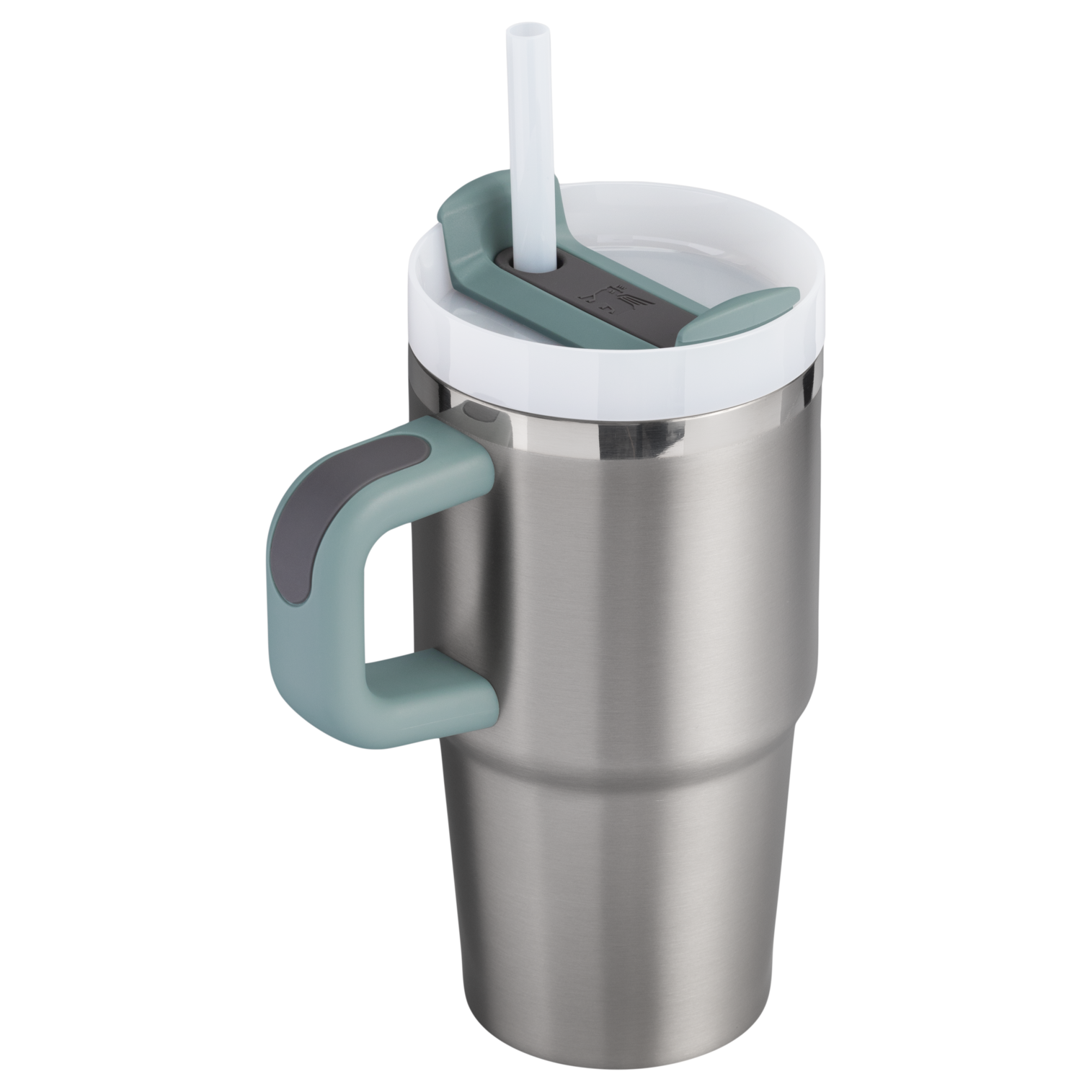 Double-Wall Vacuum The Quencher H2.O Flowstate Tumbler with Handle | Stanley Create D309N - Double-Wall Vacuum Insulated Travel Tumbler with Straw Detail
