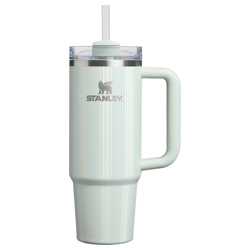 Splash-Resistant FlowState The Quencher H2.0 Flowstate Tumbler D343V - Premium Stainless Steel Straw Cup for All-Day Hydration - Mist Picnic Stripe