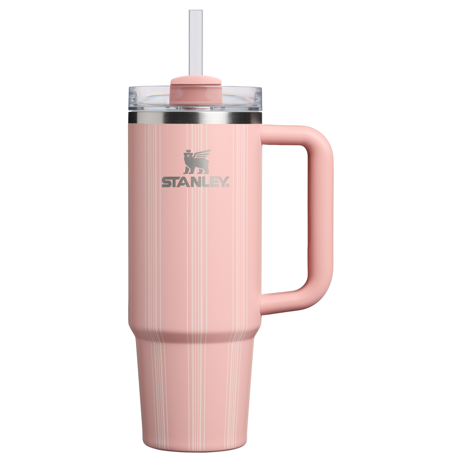 Splash-Resistant FlowState The Quencher H2.0 Flowstate Tumbler D343V - Premium Stainless Steel Straw Cup for All-Day Hydration - Peach Rose Picnic Stripe
