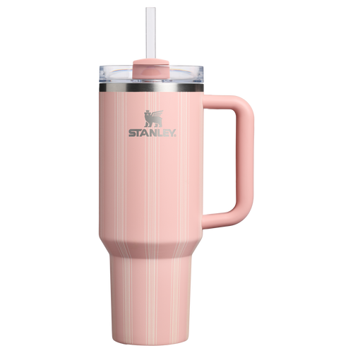 Double-Wall Vacuum The Quencher H2.0 Flowstate Tumbler D342C - Premium Stainless Steel Straw Cup for All-Day Hydration - Peach Rose Picnic Stripe