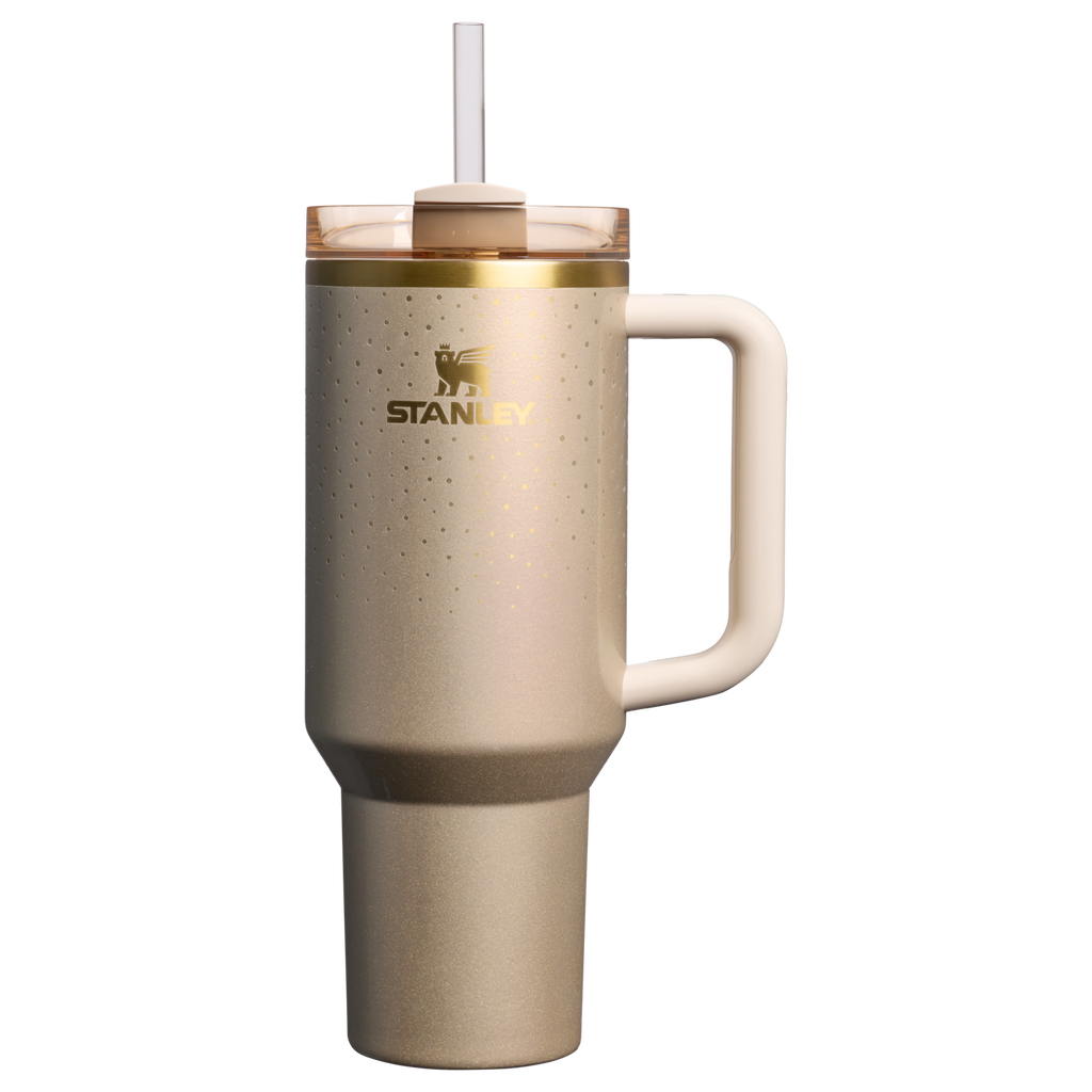 Large Capacity The Cheers & Cheer Quencher H2.0 Flowstate Tumbler D188Q - FlowState 3-Position Lid Insulated Travel Mug - Prosecco Shimmer