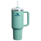 Splash-Resistant FlowState The Quencher H2.0 Flowstate Tumbler  | Stanley Create D332L - Premium Stainless Steel Straw Cup for All-Day Hydration - Spring Green