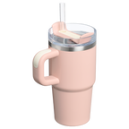Double-Wall Vacuum The Quencher H2.O Flowstate Tumbler with Handle | Stanley Create D309N - Double-Wall Vacuum Insulated Travel Tumbler with Straw Detail