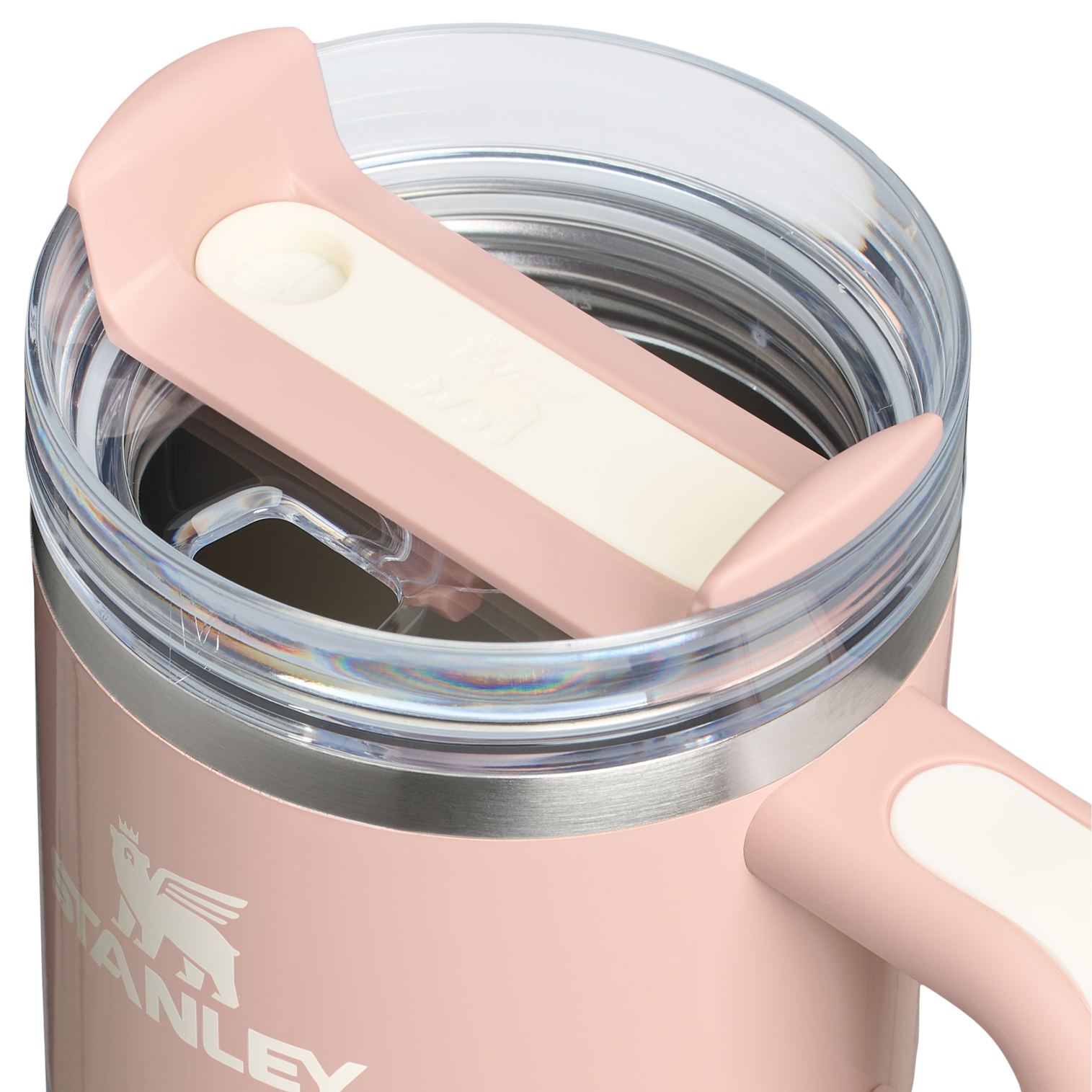 Double-Wall Vacuum The Quencher H2.O Flowstate Tumbler with Handle | Stanley Create D309N - Double-Wall Vacuum Insulated Travel Tumbler with Straw Detail