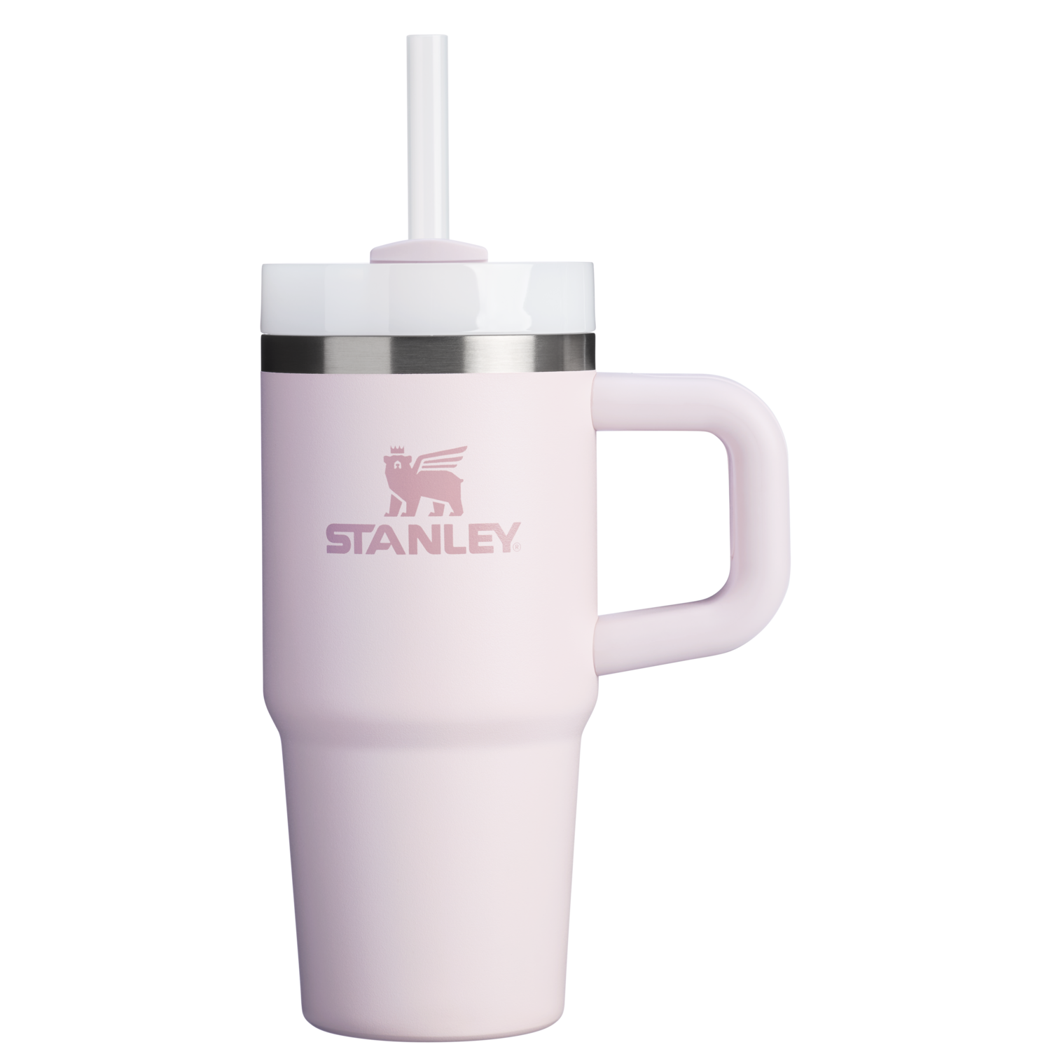 Large Capacity The Quencher H2.O Flowstate Tumbler | Stanley Create D291F - Premium Stainless Steel Straw Cup for All-Day Hydration - Rose Quartz 2.0