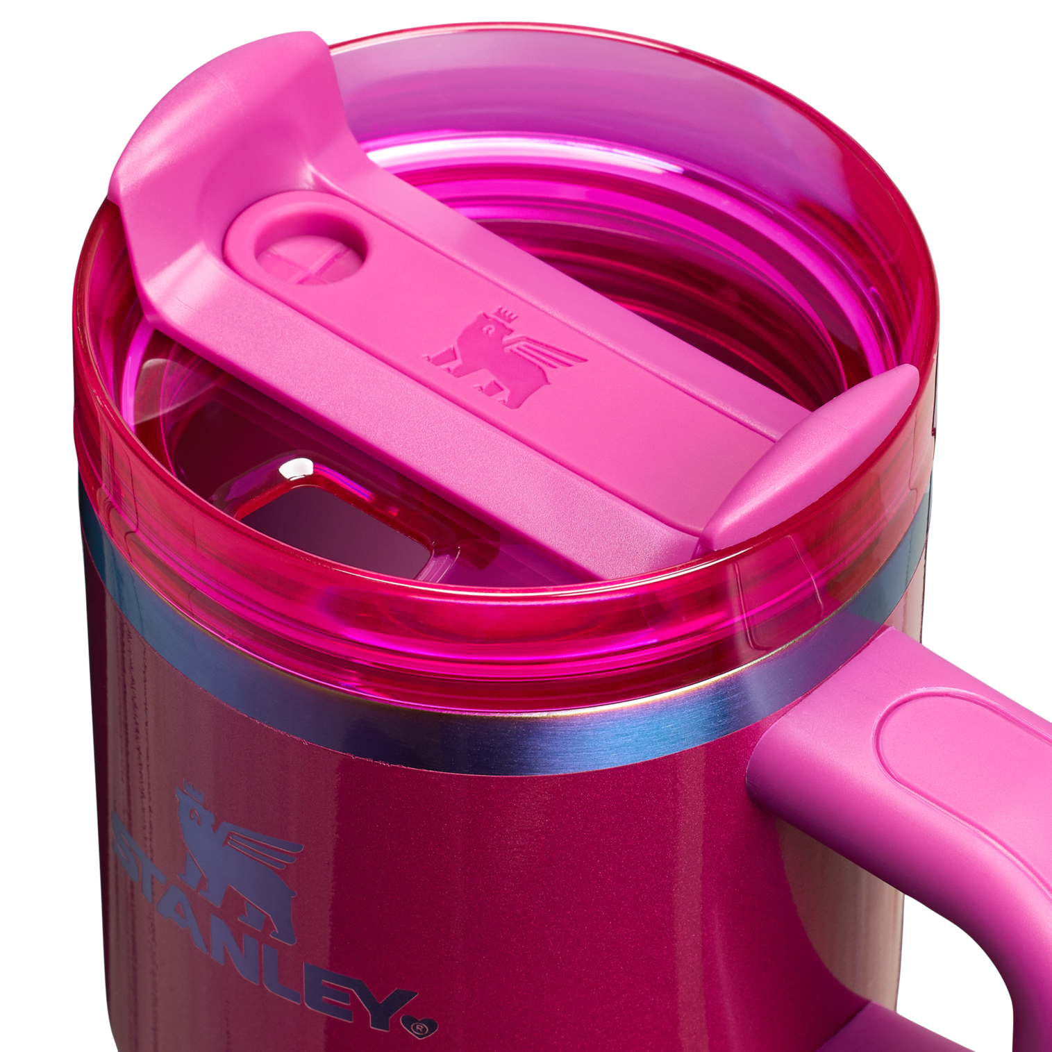 Double-Wall Vacuum The Quencher H2.O Flowstate Tumbler with Handle | Stanley Create D309N - Double-Wall Vacuum Insulated Travel Tumbler with Straw Detail