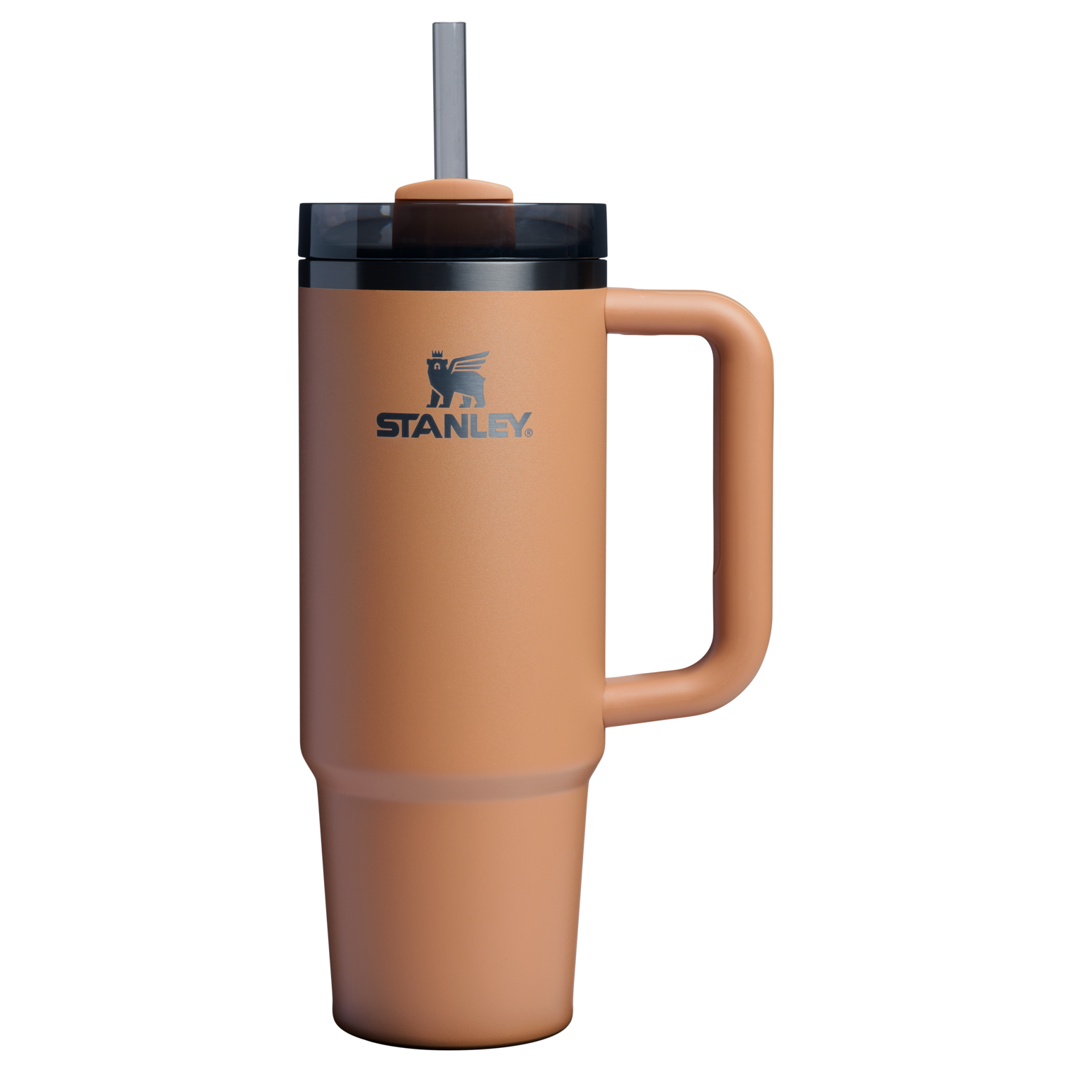 Insulated Travel The Quencher H2.0 Flowstate Tumbler | Stanley Create D331C - Double-Wall Vacuum Insulated Travel Tumbler with Straw - Camel