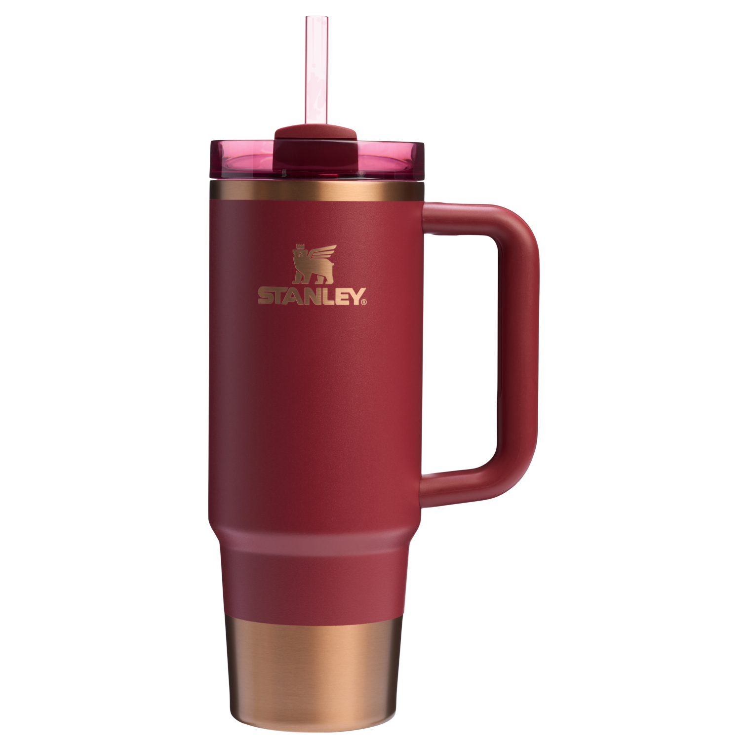 Insulated Travel The Quencher H2.0 Flowstate Tumbler | Stanley Create D331C - Double-Wall Vacuum Insulated Travel Tumbler with Straw Detail