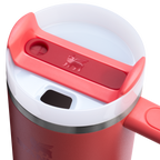 Insulated Travel The Quencher H2.0 Flowstate Tumbler | Stanley Create D331C - Double-Wall Vacuum Insulated Travel Tumbler with Straw Detail