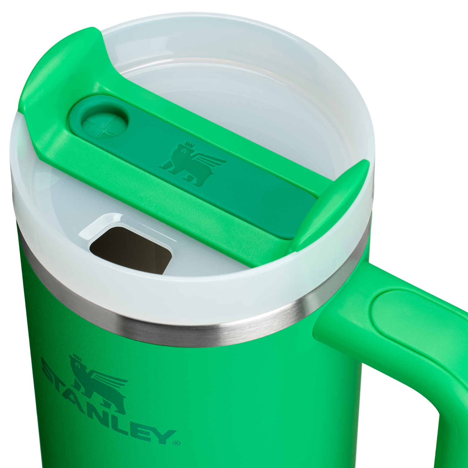 Insulated Travel The Quencher H2.0 Flowstate Tumbler | Stanley Create D331C - Double-Wall Vacuum Insulated Travel Tumbler with Straw Detail