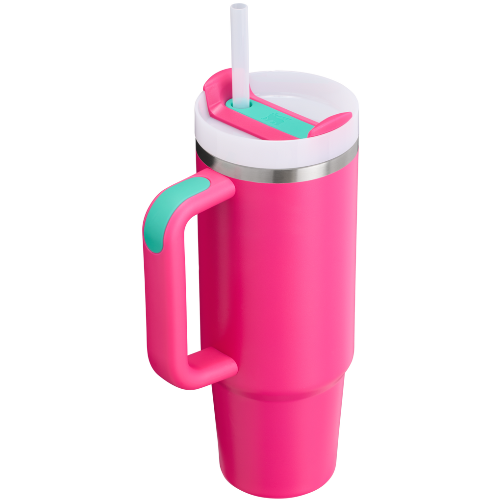 Insulated Travel The Quencher H2.0 Flowstate Tumbler | Stanley Create D331C - Double-Wall Vacuum Insulated Travel Tumbler with Straw Detail