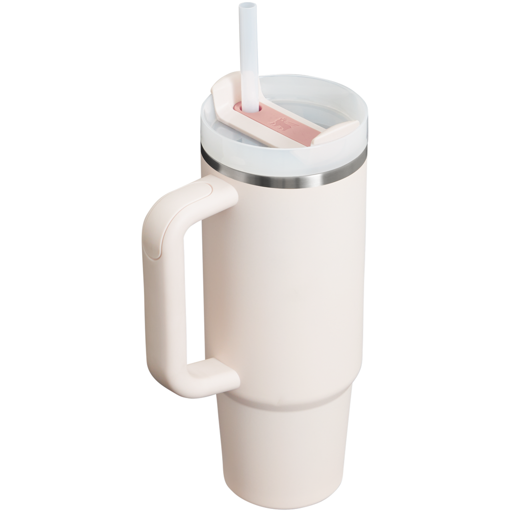 Insulated Travel The Quencher H2.0 Flowstate Tumbler | Stanley Create D331C - Double-Wall Vacuum Insulated Travel Tumbler with Straw Detail