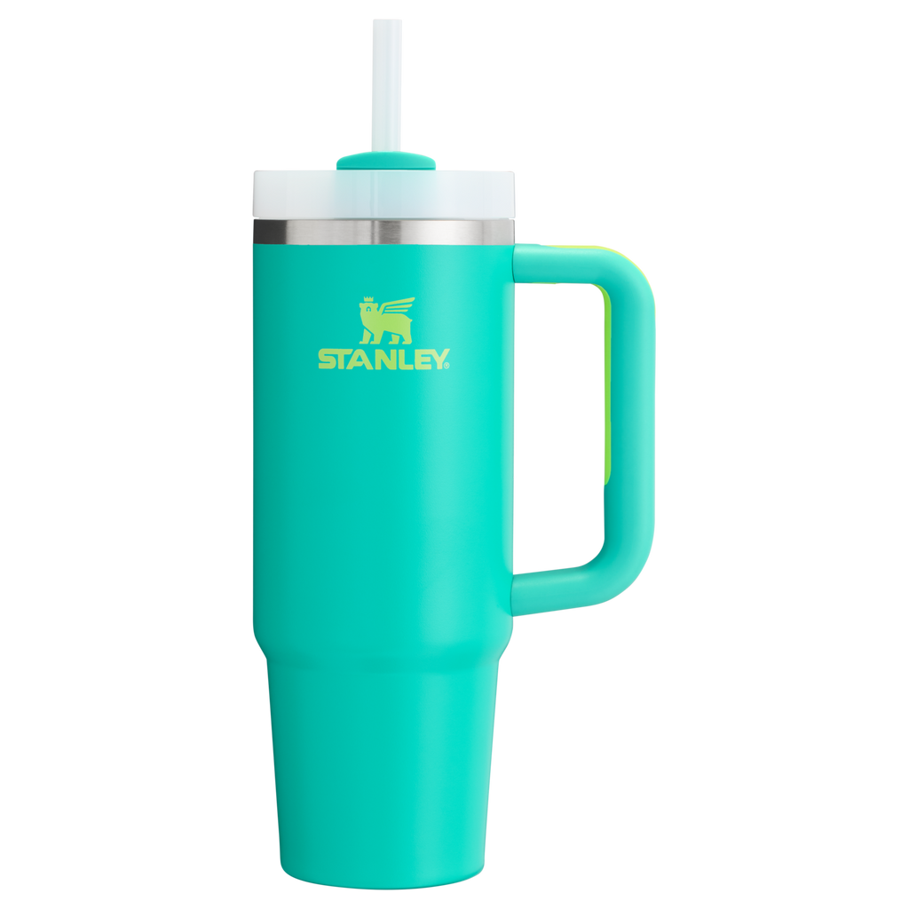 Insulated Travel The Quencher H2.0 Flowstate Tumbler | Stanley Create D331C - Double-Wall Vacuum Insulated Travel Tumbler with Straw Detail