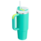 Insulated Travel The Quencher H2.0 Flowstate Tumbler | Stanley Create D331C - Double-Wall Vacuum Insulated Travel Tumbler with Straw Detail